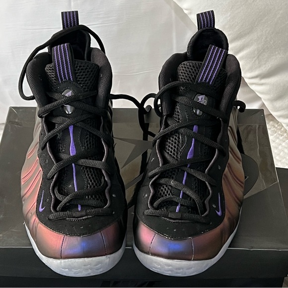 Eggplant Air Foamposite One Like New EUC Model #314996 008 Men Size 9.5 - Picture 4 of 10